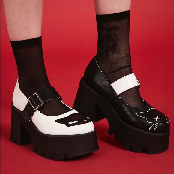 Dolls Kill Shoes Dollskill X Emily The Strange Cat You Later Shoes